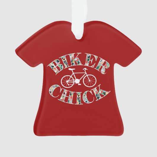 Biker Chick Bike Ornament (voorkant)