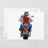 Biker Chick Briefkaart (Voorkant / Achterkant)