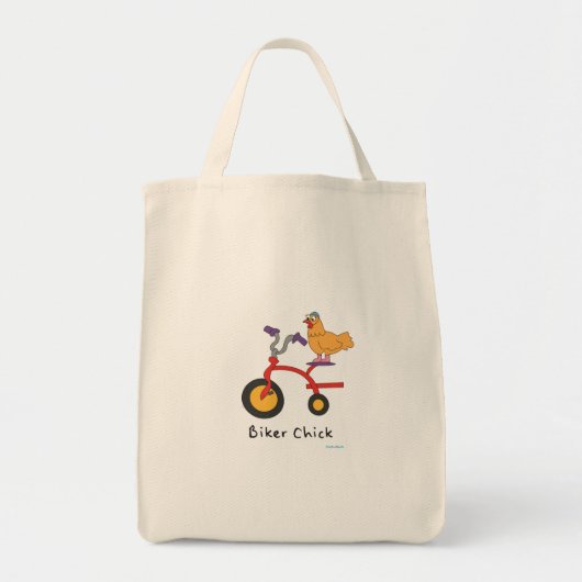 Biker Chick Grocery Bag Tote Bag (Voorkant)