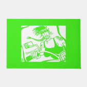 Biker Chick groene deurmat (Voorkant)