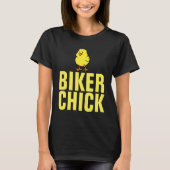 BIKER CHICK, LADIES BICYCLE & MOTORCYCLE T-Shirts (Voorkant)