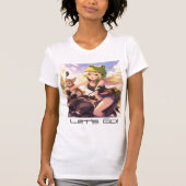 Biker Chick - Laten we gaan! T-shirt (Voorkant)