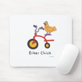 Biker Chick Mousepad Muismat (Met muis)