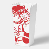 Biker Chick rode witte popcorn dozen Bedankdoosjes (Voorkant)