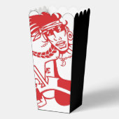 Biker Chick rode witte zwarte popcorn dozen Bedankdoosjes (Voorkant)