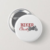 Biker Chick Ronde Button 5,7 Cm (Voorkant /achterkant)