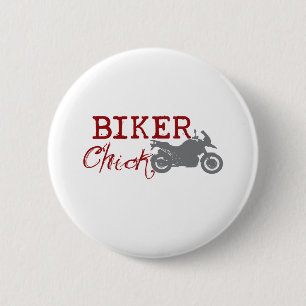 Biker Chick Ronde Button 5,7 Cm
