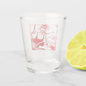 Biker Chick rood schot glas (Achterkant)