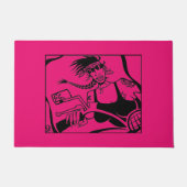 Biker Chick roze deurmat (Voorkant)