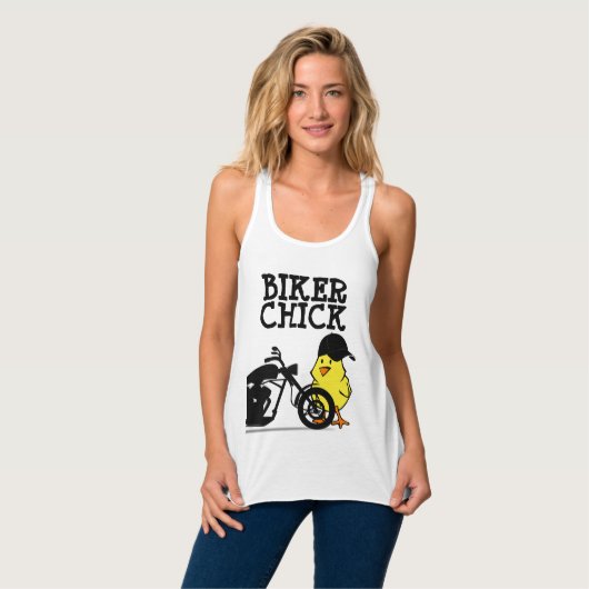 BIKER CHICK, T-shirts moto pour dames (Devant entier)