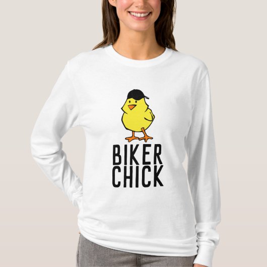 BIKER CHICK, T-shirts moto pour dames (Devant)