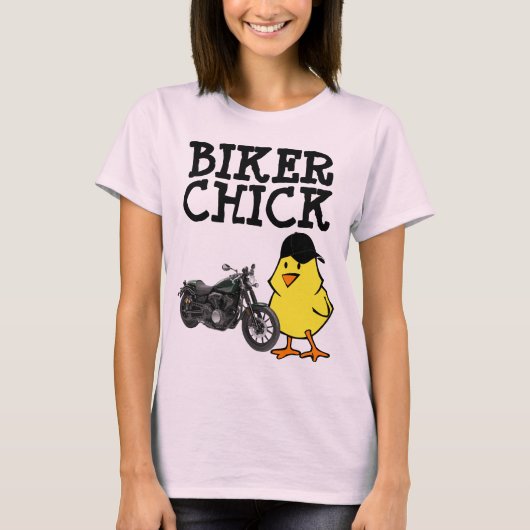 BIKER CHICK, T-shirts moto pour dames (Devant)