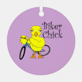 Biker Chick Tekst Metalen Ornament (Achterkant)