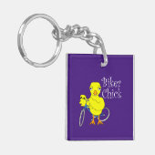 Biker Chick Tekst Sleutelhanger (Voorkant Links)