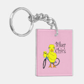 Biker Chick Tekst Sleutelhanger (Voorkant Links)