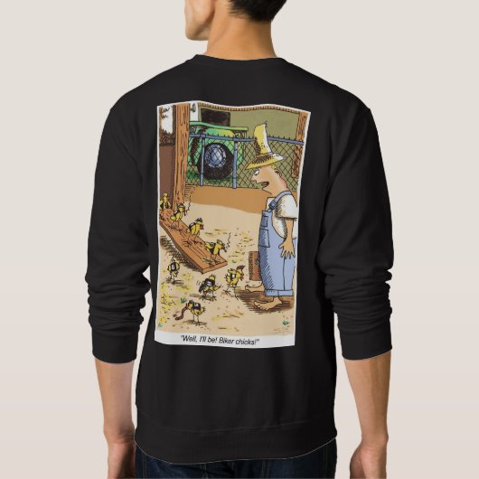 Biker Chicken black sweatshirt back (Achterkant)