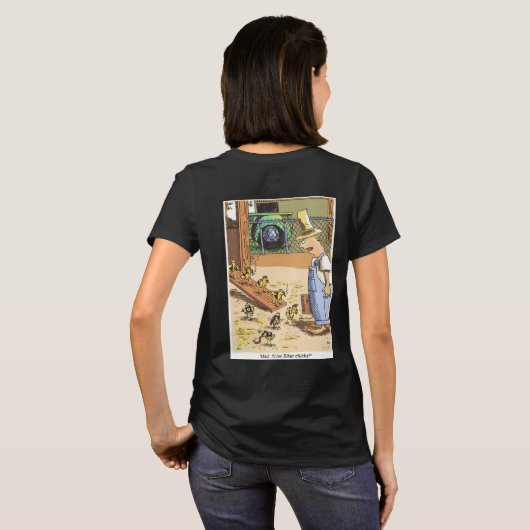 Biker Chicken women black T-shirt back (Achterkant volledig)