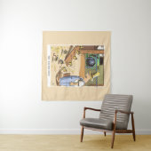 Biker Chicks khaki tapestry Wandkleed (In Situ (horizontaal))