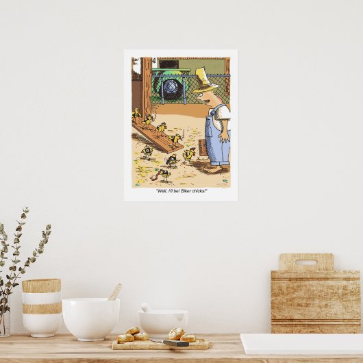 Biker Chicks matte poster (Keuken)