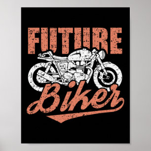 Biker Clic Motorcycle Cool Motorbike Riding Poster