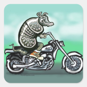 Biker Club Dillo Vierkante Sticker