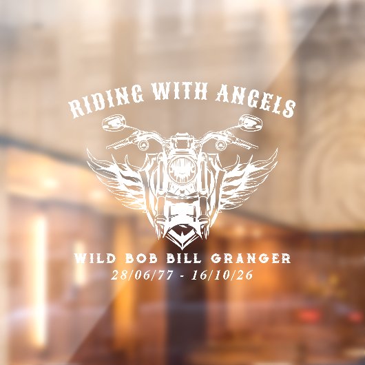 Biker Custom Memorial Decal Rijden met Engelen (Vel 2)