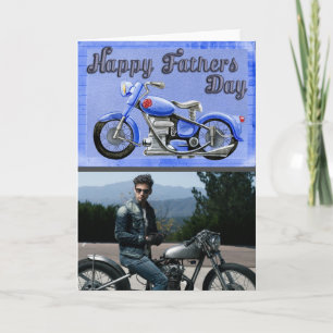 Biker Dad Gelukkige Vaderdag foto Kaart