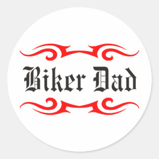 Biker Dad Ronde Sticker