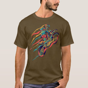 Biker Dirt Motorcycle Motocross Helmet Bike T-shirt