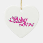 Biker Diva Keramisch Ornament (Achterkant)