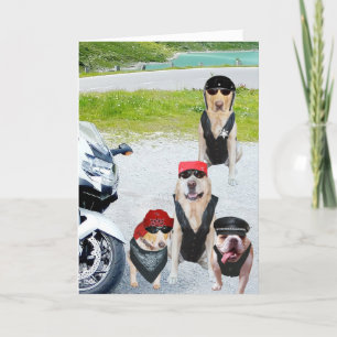  Biker Dogs Verjaardag Kaart