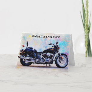 Biker Dream Motorcycle  Stijl Kunst Verjaardag Kaart
