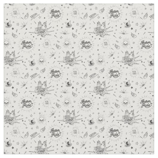 Biker Fabric Print Stof (Close Up)