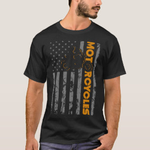 Biker Flag Patriottische Amerikaanse Motorfiets T-shirt