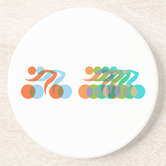 Biker freak zandsteen onderzetter (Voorkant)