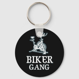 Biker Gang Funny Spin Gezegde Gym Workout Spinning Sleutelhanger