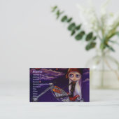 Biker Girl Harley Visitekaartje (Staand voorkant)