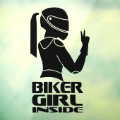Biker Girl Inside Decal Sticker | Uniek BikerGift (Vel 3)