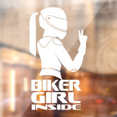 Biker Girl Inside Decal Sticker | Uniek BikerGift (Vel 2)