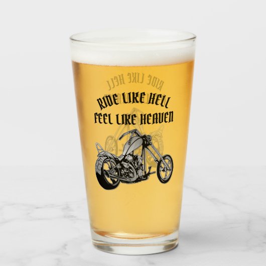 Biker Heaven Glas (Voorkant gevuld)