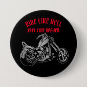 Biker Heaven Ronde Button 7,6 Cm (Voorkant)