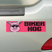 Biker Hog Bumpersticker (Op auto)