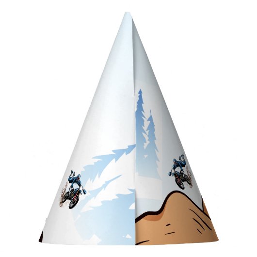 Biker Kind Dirt Stunt Bike Birthday Feesthoedjes (Achterkant)