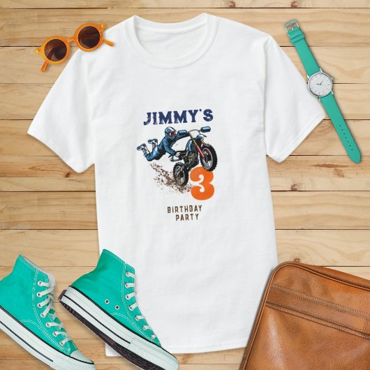 Biker Kind Dirt Stunt Bike Birthday T-shirt