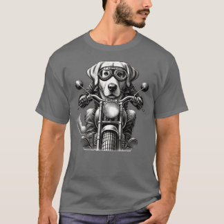 Biker Labrador Coolle Hond Motor Rijdt vriend T-shirt
