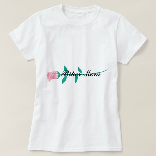 Biker mam met roze 2 t-shirt (Design voorkant)