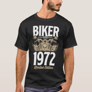 Biker Mannen Vrouwen Motorfiets Geboren in 1972 T-shirt