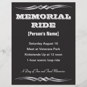 Biker Memorial Ride nodigt flyer uit