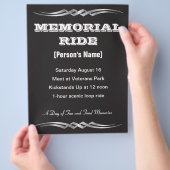 Biker Memorial Ride nodigt flyer uit (Hand)