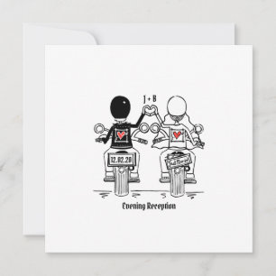 Biker Motorcycle Evening Weddenschap Kaart